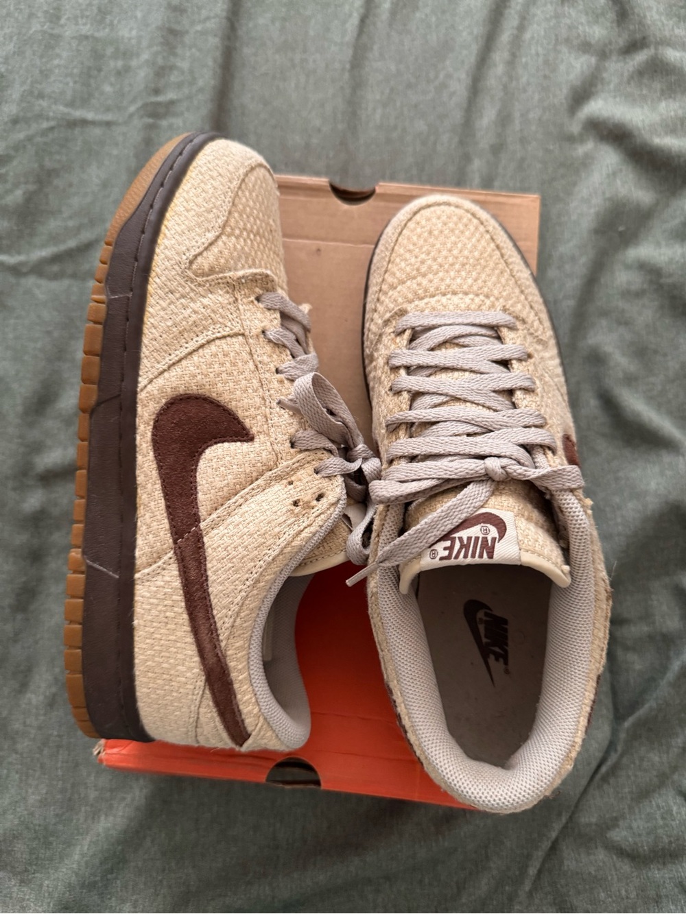 Nike Dunk Men’s Low-Top Sneakers in Beige and Brown